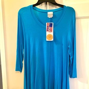 NWT TURQUOISE LONGER TUNIC TOP